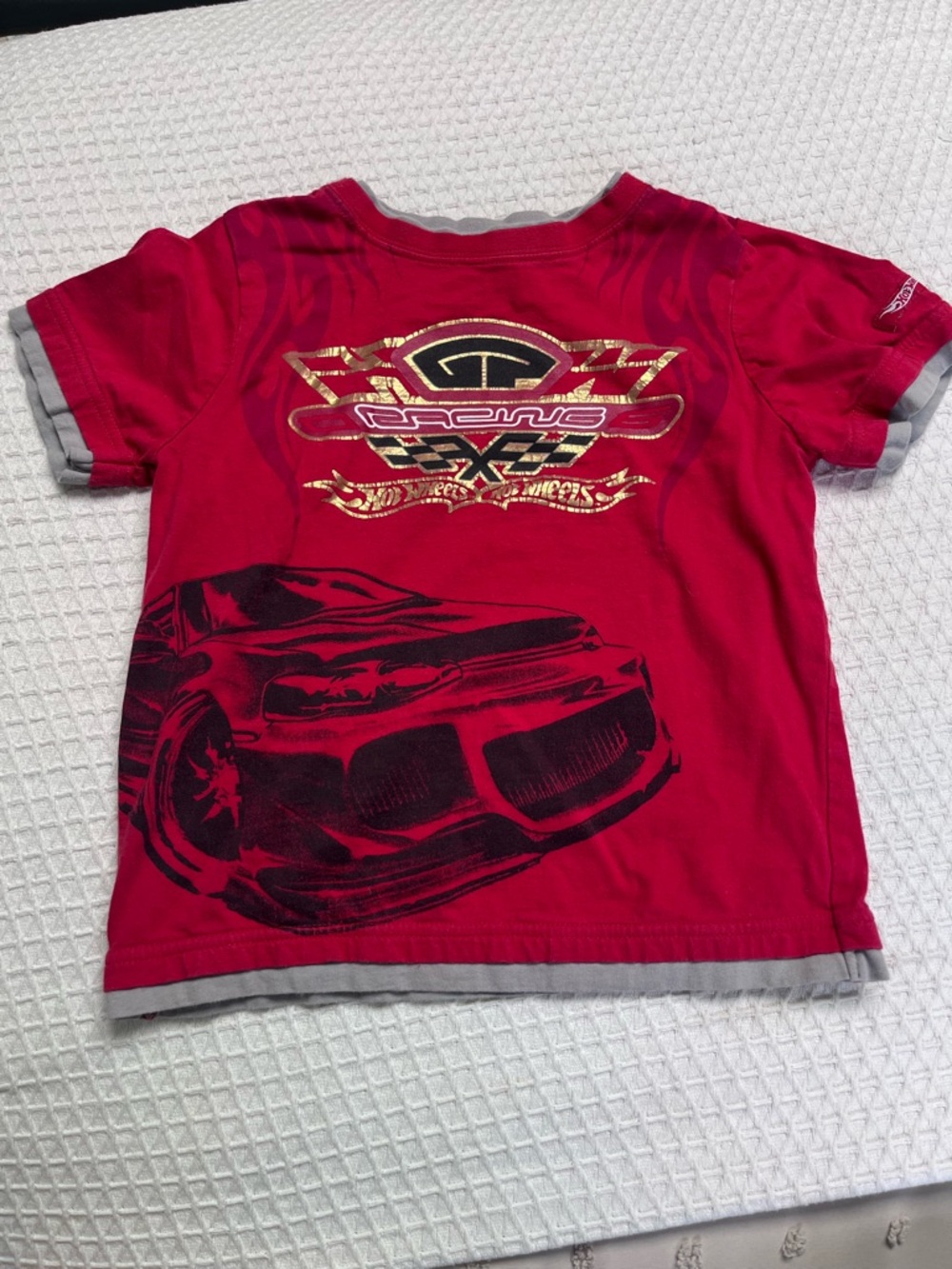 Vintage hot wheels Red Graphic Race Car Tee